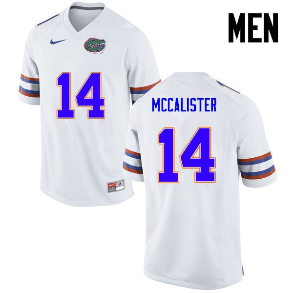 Florida Gators Men #14 Alex McCalister College Football White